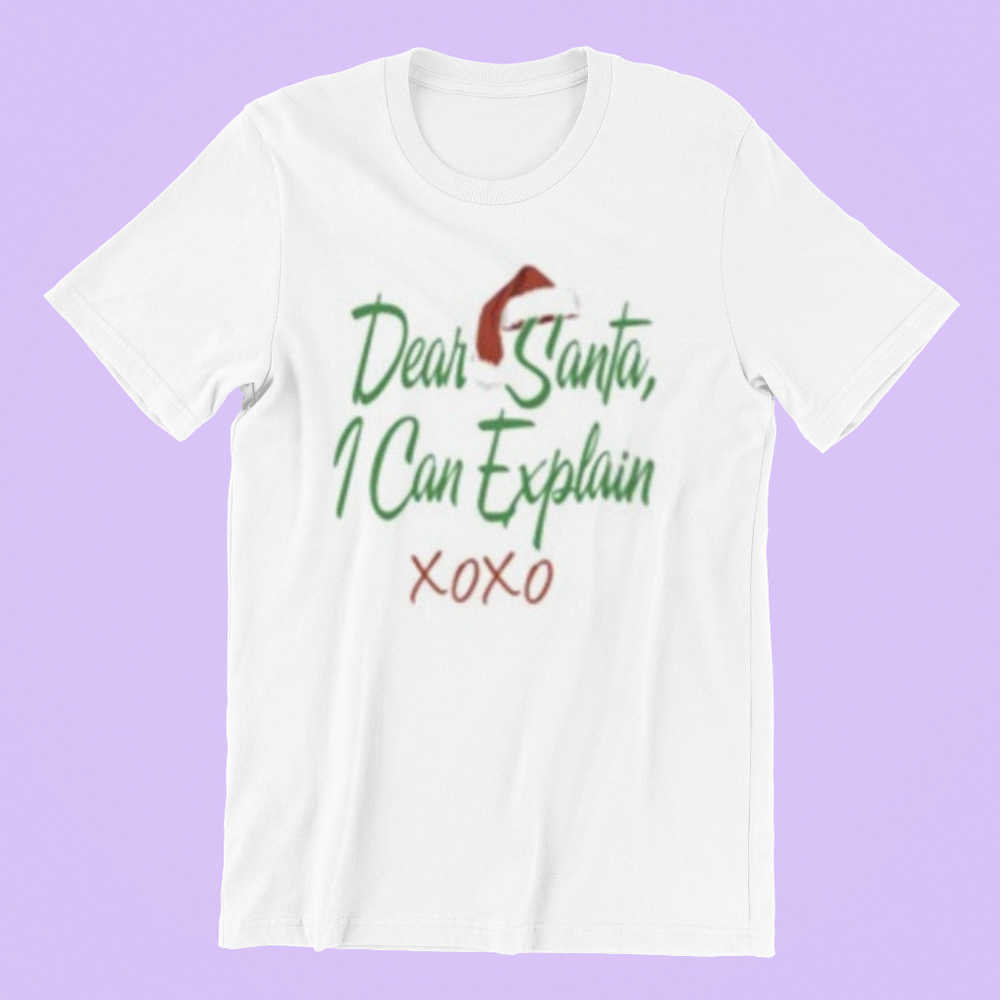 Dear Santa I Can Explain Unisex Adult Tee Shirt